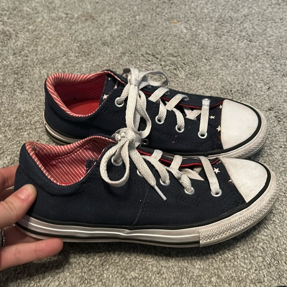 Converse Navy/Red Chuck Taylor Shoes American red white blue stars / stripes Y3 - Picture 1 of 6